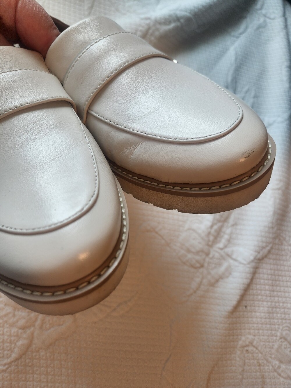 Naturalizer Cream Leather Penny Loafers - Picture 7 of 9